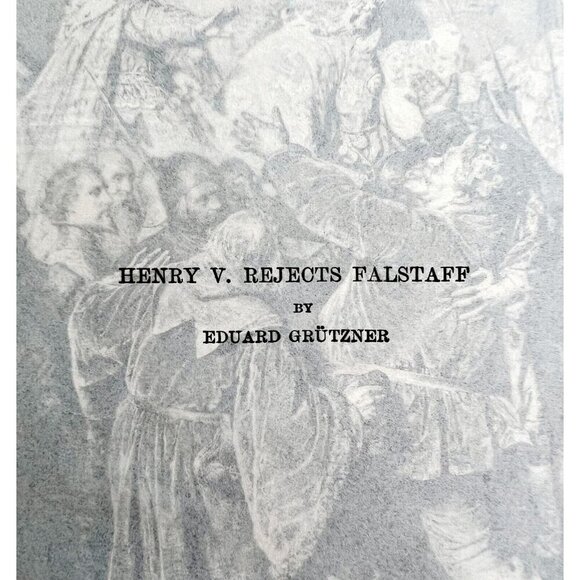 Henry V The 5th Rejects Falstaff Photo Gravure Victorian 1894 Art Grutzner DWS11 - Picture 3 of 3